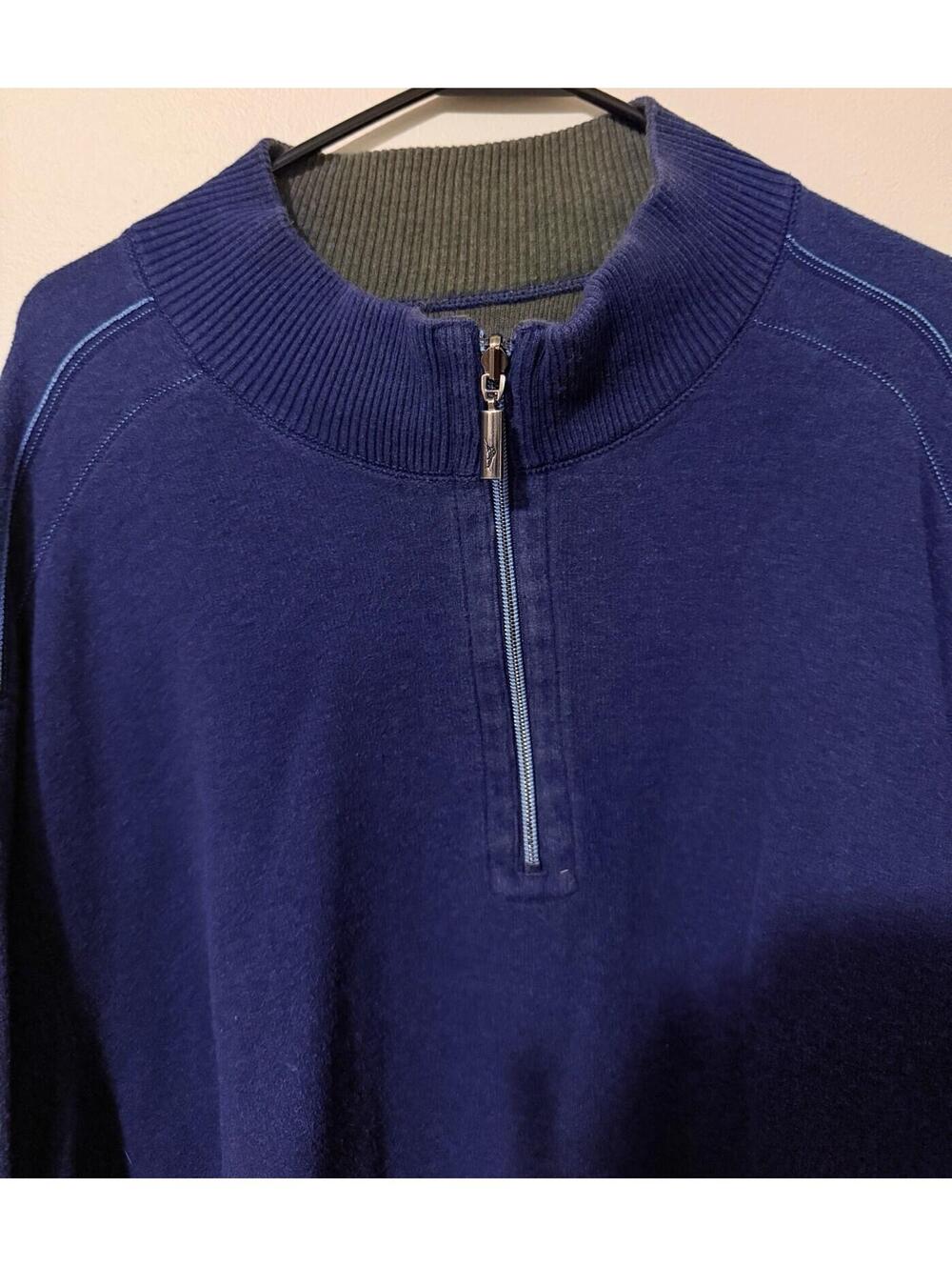 2XL - Men - Tommy Bahama Reversible Qzip Sweater - Picture 2 of 4